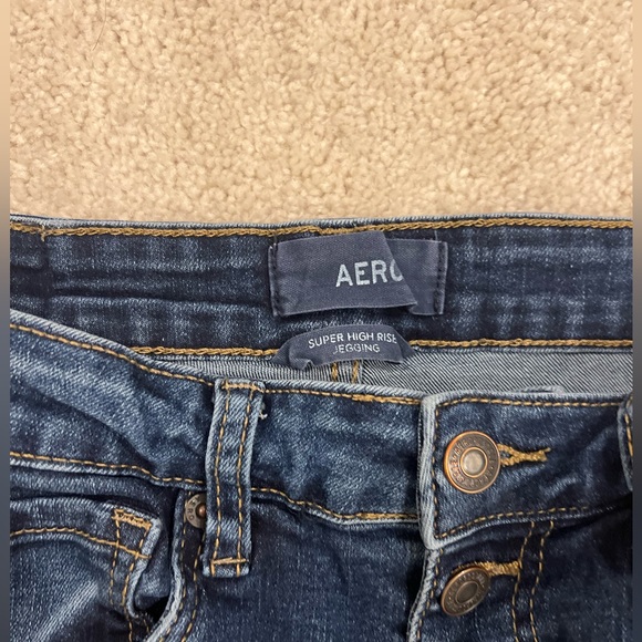 Aeropostale Super High Rise Blue Jegging Size 4 - Picture 4 of 6